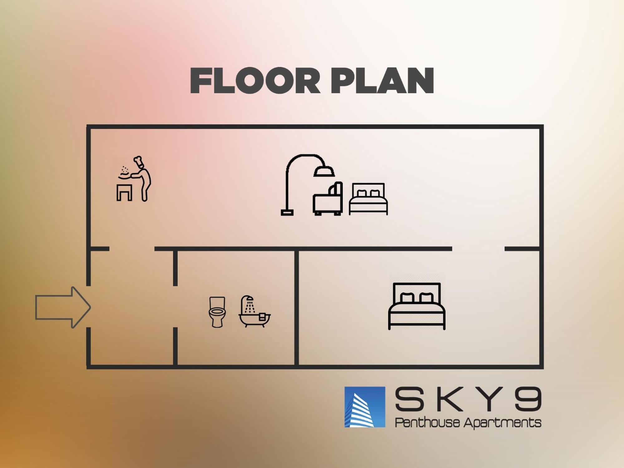 Sky9 アパートメント シティ センター ウィーン 部屋 写真